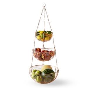 William Sonoma copper fruit basket